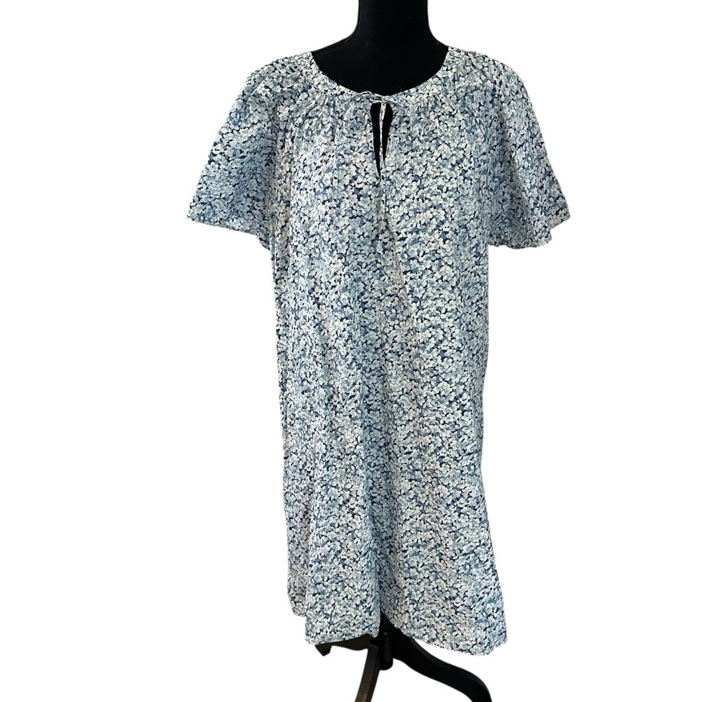 Tuckernuck Hyacinth House Mini Dress Floral Blue Oversized Boho Spring Size XXL - Picture 8 of 8